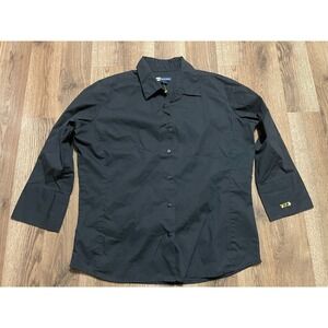 Blue Generation Shirt, Women's Size Medium, Black, Button Up, Long Sleeve